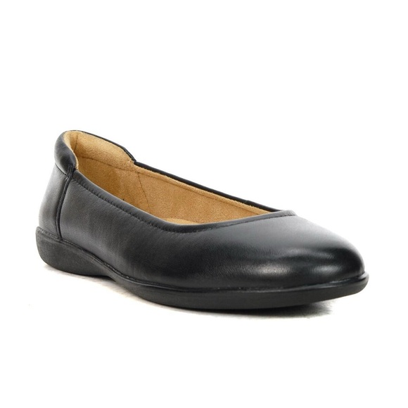 Naturalizer Flexy Black Leather Flats - Picture 2 of 5